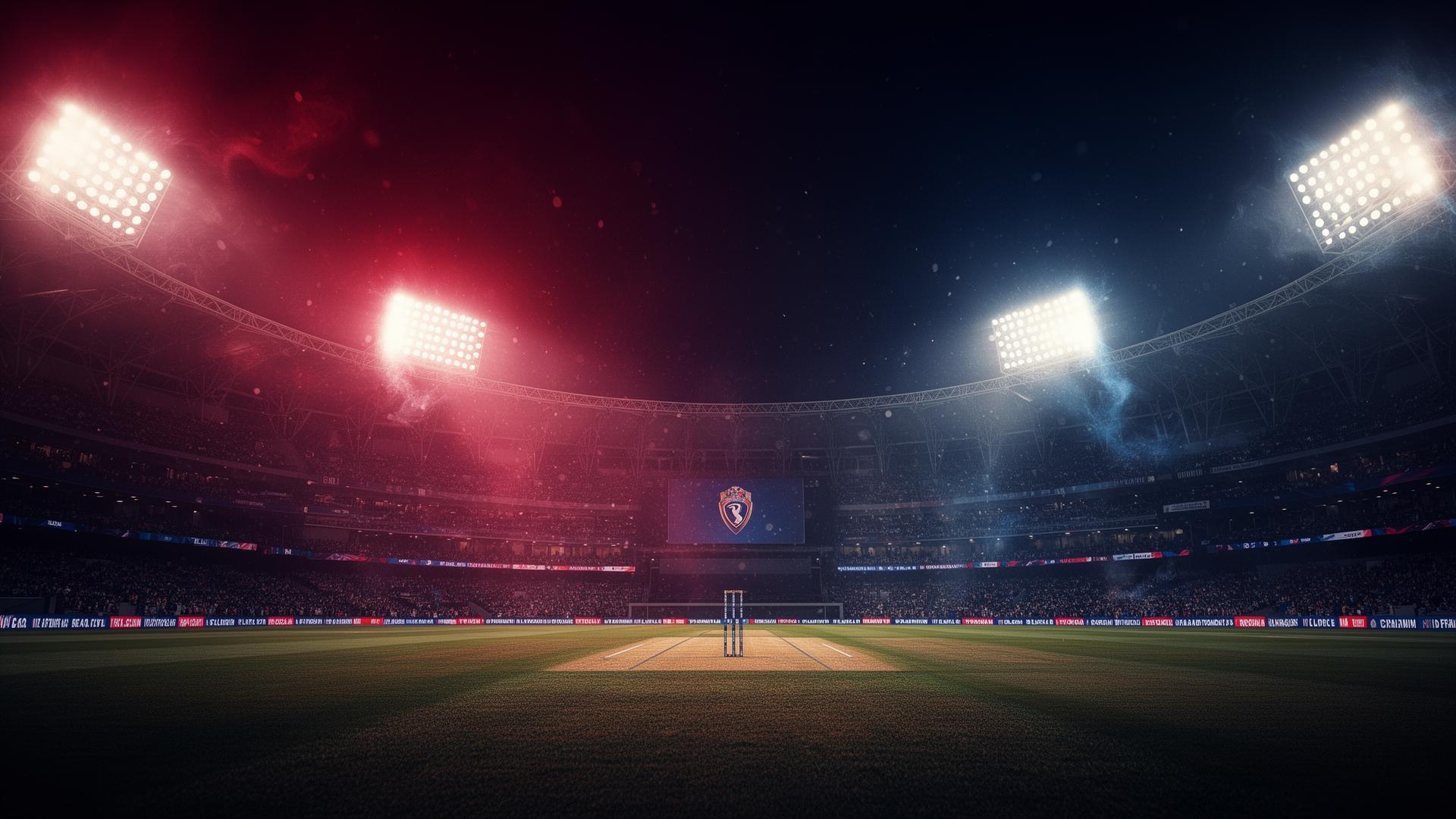 Stadium under floodlights